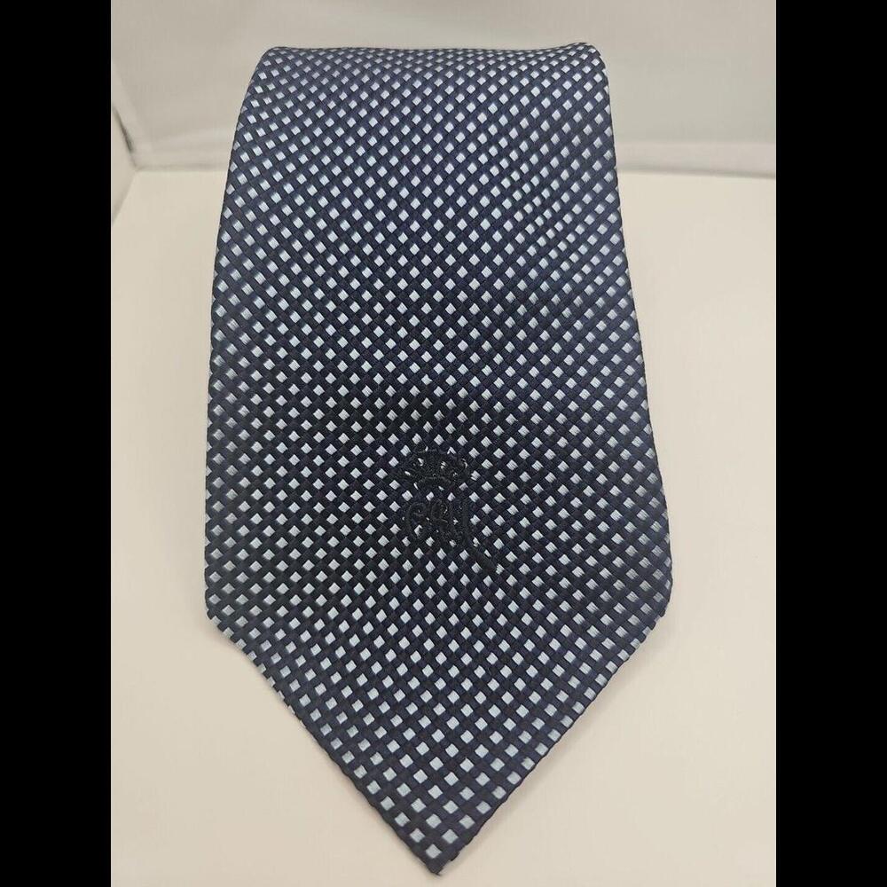 Countess Mara Sakowitz Men's Silk Tie Blue Geometric 55" x 4"